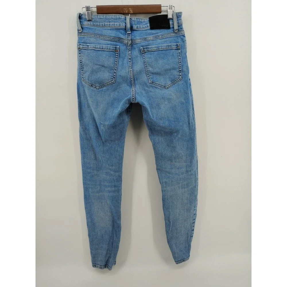 Forever 21 Men Blue‎ Denim Jeans Button-Fly Skinny Men's Waist Size 32 (30x32)